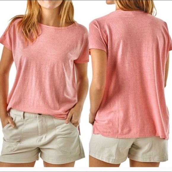 Patagonia Tops - Patagonia Trail Harbor Tee Petra Pink Short Sleeve